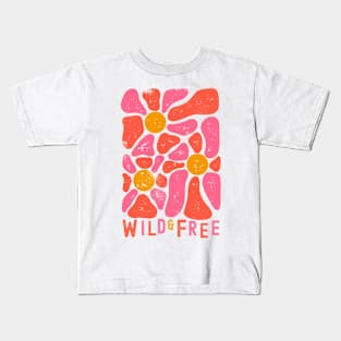 Hippie Wild & Free Boho Daisies Kids T-Shirt